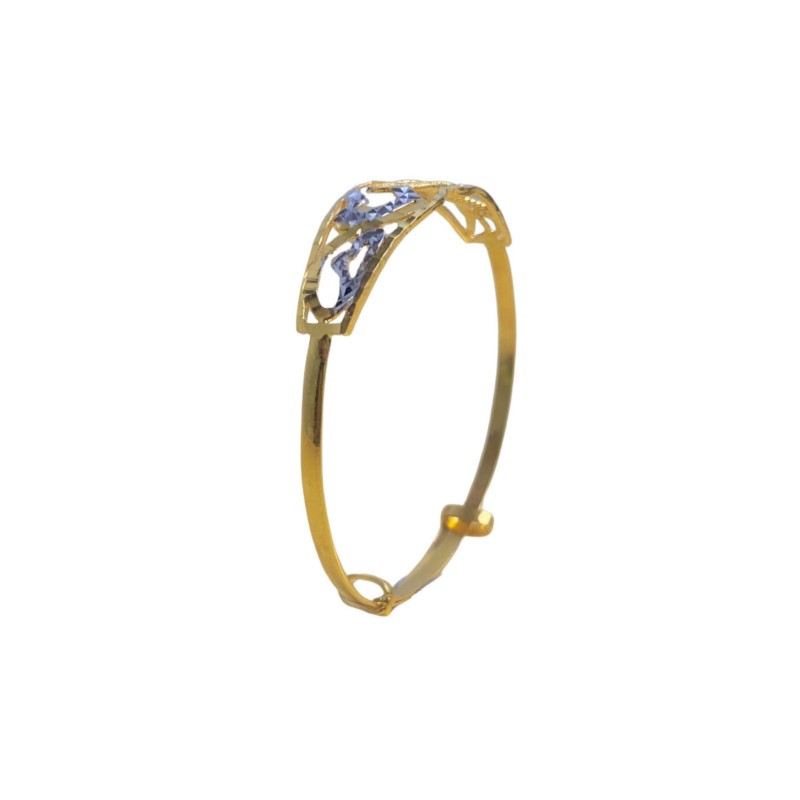 Gelang Love Selisih Kanak-Kanak Emas dan Chrome 916/22K