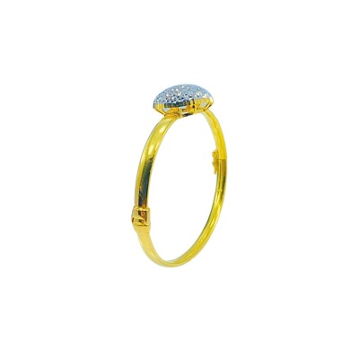 Gelang Love Emas dan Chrome 916/22K
