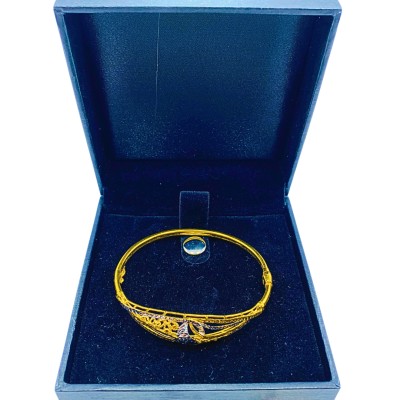 Gelang Kerawang Emas dan Chrome 916/22K