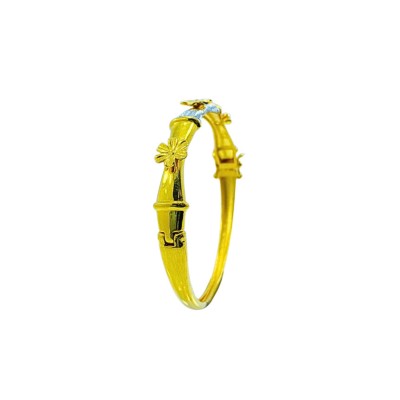 Gelang Diamond Cut Bunga Emas dan Chrome 916/22K Gelang Diamond Cut Bunga Emas dan Chrome 916/22K