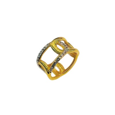 Cincin Anastasia Emas dan Chrome 916/22K