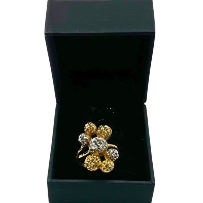 Cincin Boba Emas dan Chrome 916/22K