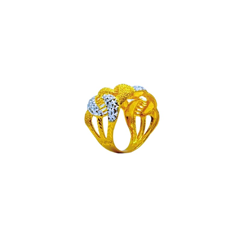 Cincin Adira M Emas dan Chrome 916/22K