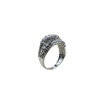 Cincin Permata Emas dan Chrome 916/22K