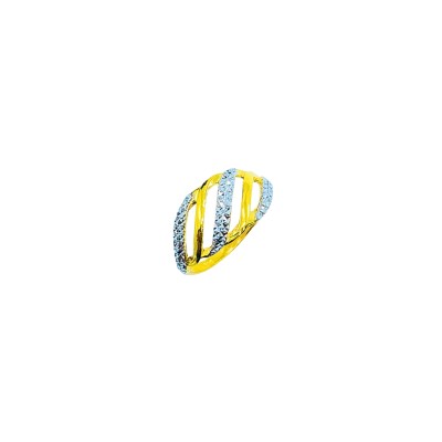Cincin Diamond Cut Emas dan Chrome 916/22K Cincin Diamond Cut Emas dan Chrome 916/22K