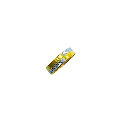 Cincin Belah Rotan Emas dan Chrome 916/22K