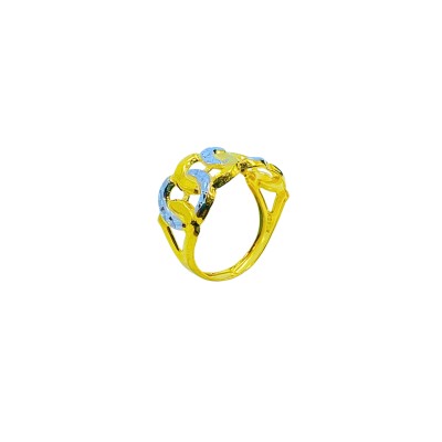 Cincin Kait Emas dan Chrome 916/22K