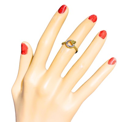 Cincin Love Pintal Emas dan Chrome 916/22K
