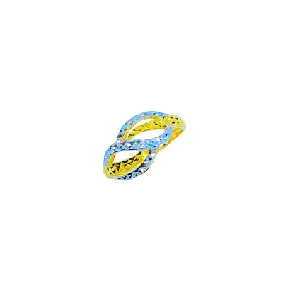 Cincin Kerawang Emas dan Chrome 916/22K
