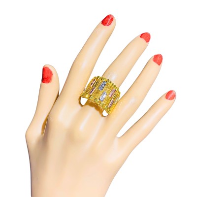 Cincin Kerawang Emas, Chrome dan Rose Gold 916/22K