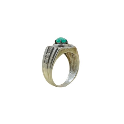 Cincin Permata Hijau 925/Perak