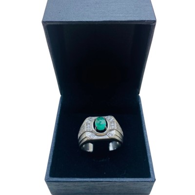 Cincin Permata Hijau 925/Perak Cincin Permata Hijau 925/Perak