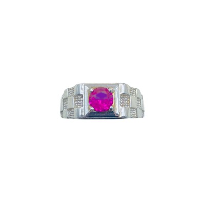 Cincin Permata Merah Jambu 925/Perak