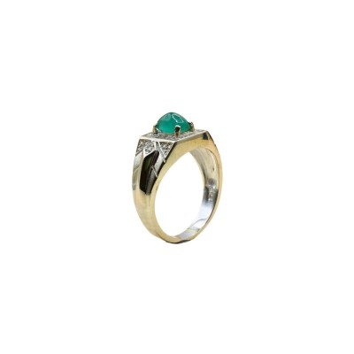 Cincin Permata Hijau 925/Perak