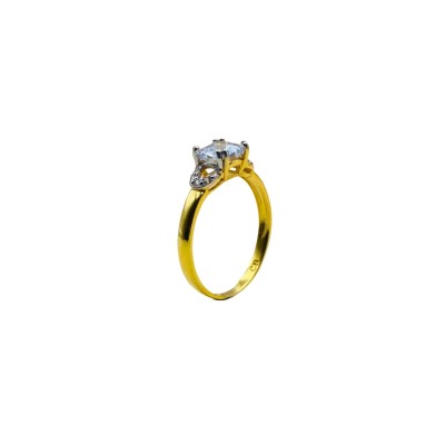 Cincin Permata Putih Emas 916/22K