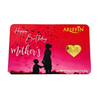 GOLD BAR HAPPY BIRTHDAY MOTHER'S 0.20 GRAM