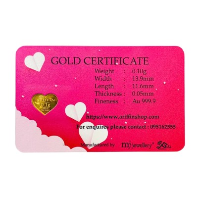 GOLD BAR SELAMAT PENGANTIN BARU 0.10 GRAM