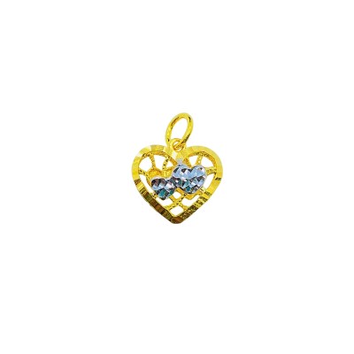 Loket Love Emas dan Chrome 916/22K