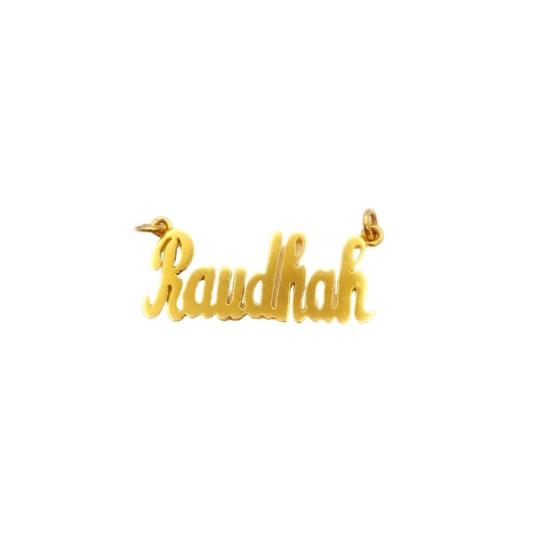 RAUDHAH NAME pendant