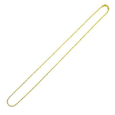 Rantai Leher Boba Kristal Emas 916/22K