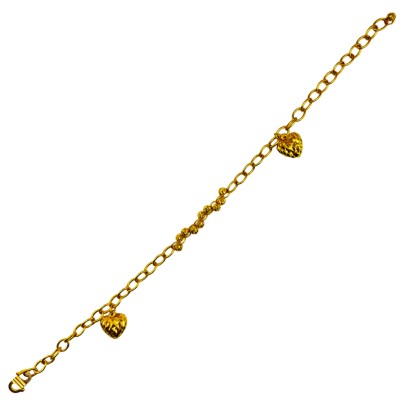 Rantai Tangan Kendi Boba Love Gantung Emas 916/22K