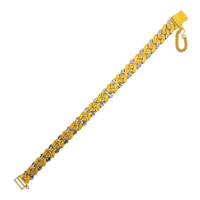 Rantai Tangan Putera Puteri Emas dan Chrome 916/22K