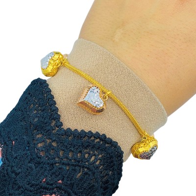 Rantai Tangan Double Mesin Emas, Chrome dan Rose Gold 916/22K