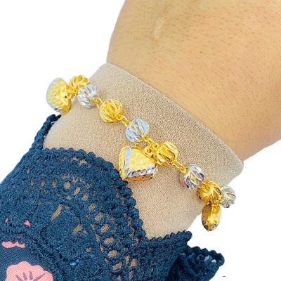 Rantai Tangan Boba Love Emas dan Chrome 916/22K