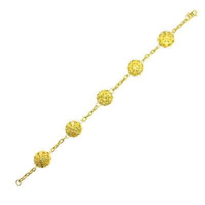 Rantai Tangan Sauh Bunga Emas 916/22K