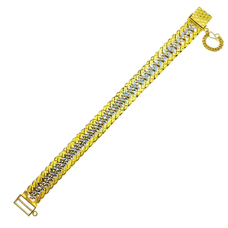 Rantai Tangan Melur Emas dan Chrome 916/22K