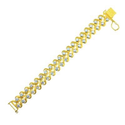 Rantai Tangan Audrey Emas dan Chrome 916/22K
