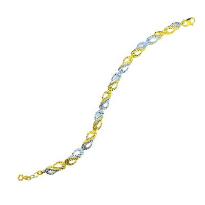 Rantai Tangan Kerawang Emas dan Chrome 916/22K