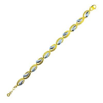 Rantai Tangan Kerawang Emas dan Chrome 916/22K