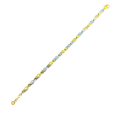 Rantai Tangan Kerawang Emas dan Chrome 916/22K