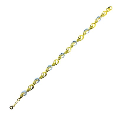 Rantai Tangan Kerawang Emas dan Chrome 916/22K