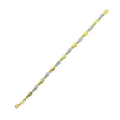 Rantai Tangan Kerawang Emas dan Chrome 916/22K