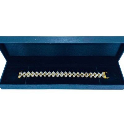 Rantai Tangan Diamond Cut Emas dan Chrome 916/22K