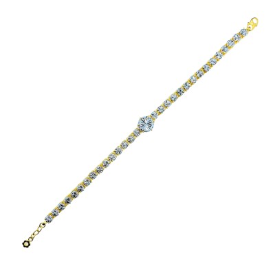 Rantai Tangan Diamond Cut Emas dan Chrome 916/22K