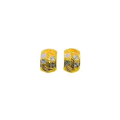 Subang Katup Emas dan Chrome 916/22K